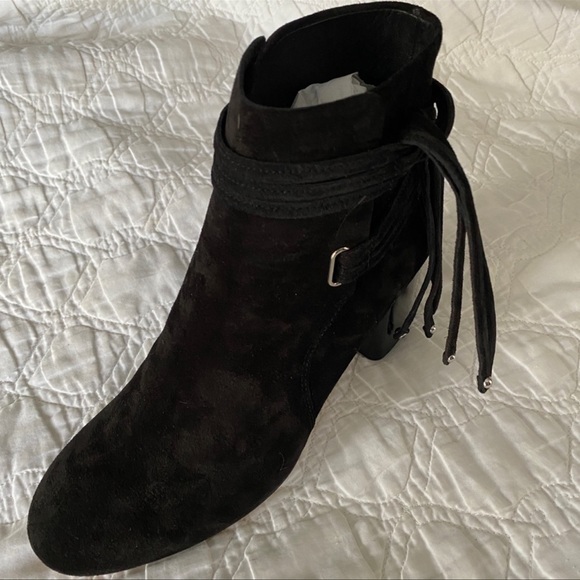 NEW Rag & Bone Dalia II Black Suede Booties - Picture 7 of 8